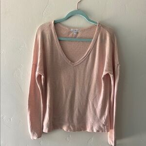 James Perse Blush Pink v neck sweatshirt
